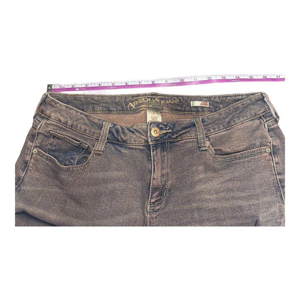 Arizona Jean Company Super Skinny Jeans Pink/Purple/Brown Women’s Size 11 - Picture 7 of 9